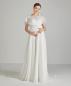 Preview: (Umstands-)Brautkleid in A-Linie aus Chiffon und Vintage Spitze  Gr.34-60